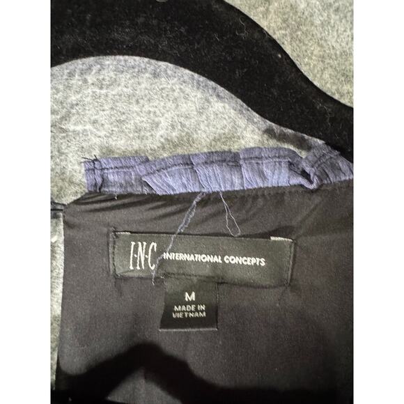 INC International Concepts Dress‎ Women M Blue Sleeveless Tiered Chiffon Ruffle - Picture 2 of 8